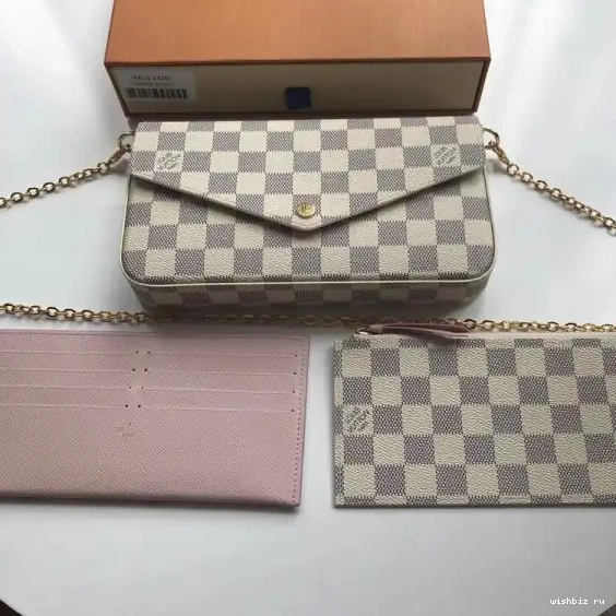 WIS Louis Damier Bag Vuitton Felicie N63106 Pochette 0702